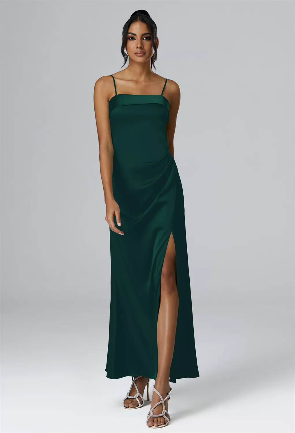 AW Ritenuto Hunter Green  Beach Wedding Guest Dresses